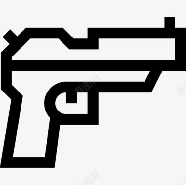 手枪军用21枪直线手枪图标图标