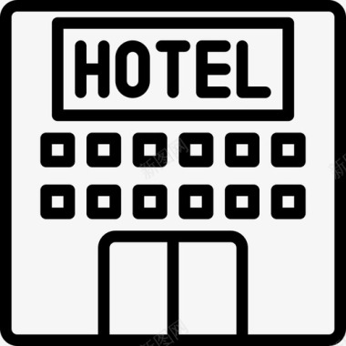 酒店旅游150直线图标图标