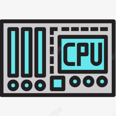 主板计算机17线颜色图标图标