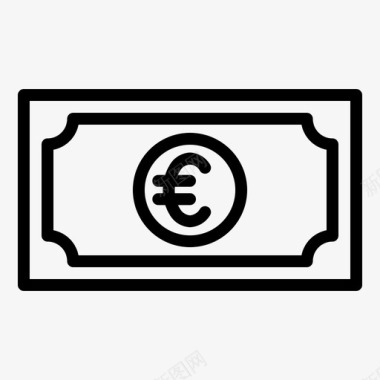 金钱商业欧元图标图标