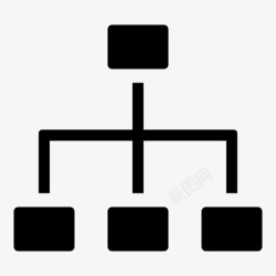 三层信息图表组织图表流程图图标高清图片