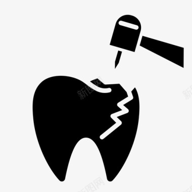 牙齿治疗断牙牙科图标图标