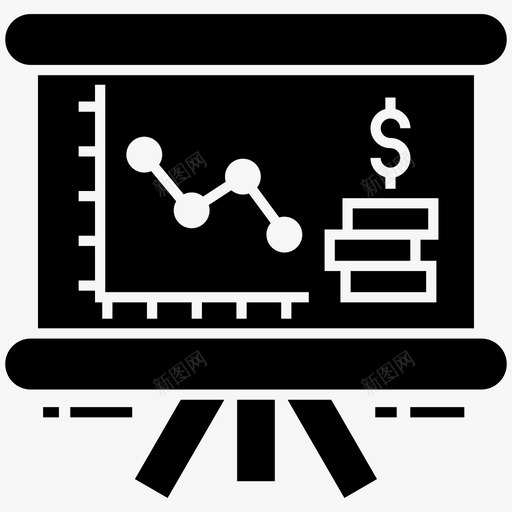 统计分析业务评估图标svg_新图网 https://ixintu.com 业务演示 业务评估 分析 统计 财务和税务字形图标 财务图表