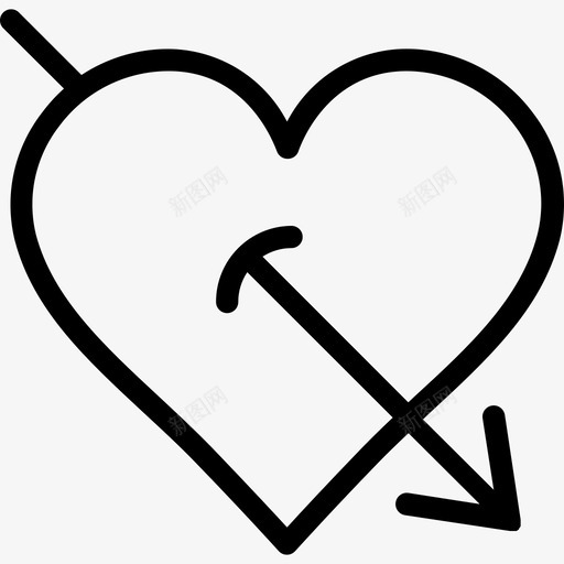 丘比特心脏4直系图标svg_新图网 https://ixintu.com 丘比特 心脏4 直系