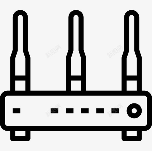 Wifi路由器计算机技术6线性图标svg_新图网 https://ixintu.com Wifi路由器 线性 计算机技术6