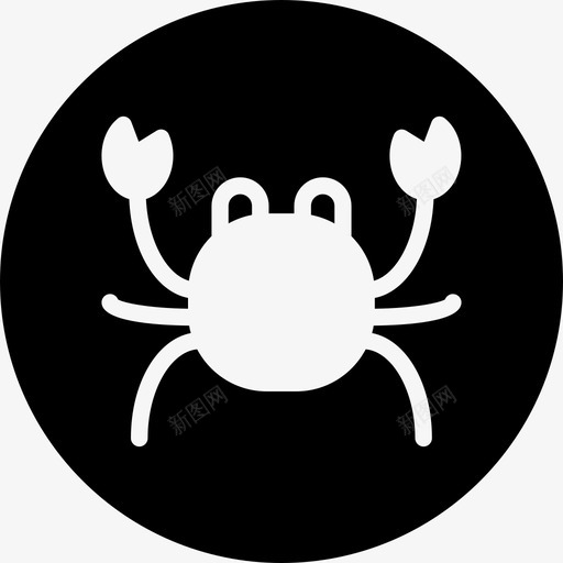 螃蟹海产海鲜图标svg_新图网 https://ixintu.com 夏圆馅 海产 海鲜 螃蟹