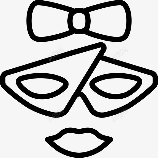 太阳眼镜八十年代13直线型图标svg_新图网 https://ixintu.com 八十年代13 太阳眼镜 直线型