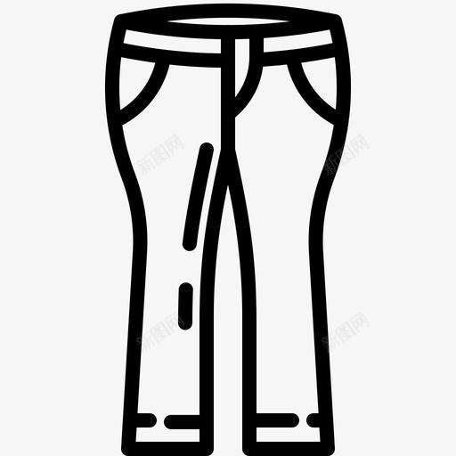 裤子布料牛仔裤图标svg_新图网 https://ixintu.com 布料 时尚风格 款式 牛仔裤 裤子