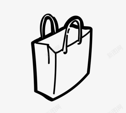 纸袋采购食品杂货图标图标