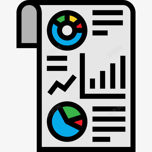 统计业务图表和图表2线性颜色图标svg_新图网 https://ixintu.com 业务图表和图表2 线性颜色 统计