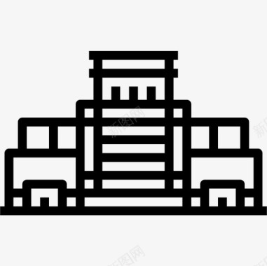 神庙壁画地标性建筑25座直线形图标图标