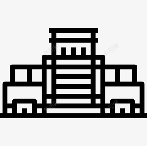神庙壁画地标性建筑25座直线形图标svg_新图网 https://ixintu.com 地标性建筑25座 直线形 神庙壁画