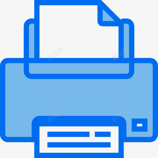 打印机设备12蓝色图标svg_新图网 https://ixintu.com 打印机 蓝色 设备12