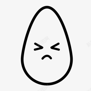愤怒的蛋复活节情绪化图标图标