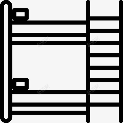 双人床7号卧室直线式图标svg_新图网 https://ixintu.com 7号卧室 双人床 直线式