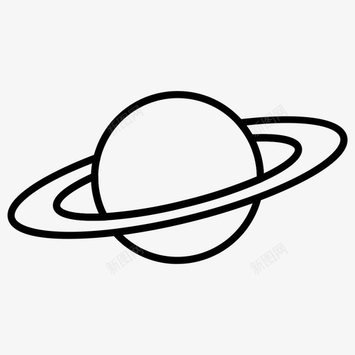 行星星系轨道图标svg_新图网 https://ixintu.com 太空 学校 星系 行星 轨道