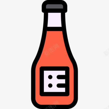 酱汁烧烤19原色图标图标