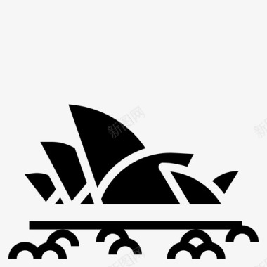 悉尼歌剧院澳大利亚地标图标图标
