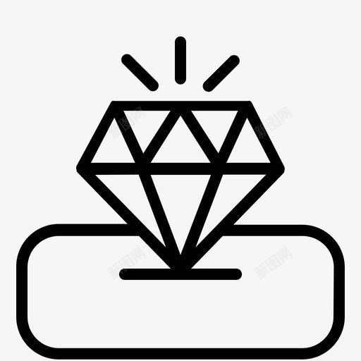 钻石嫁妆礼物图标svg_新图网 https://ixintu.com 婚宴 嫁妆 爱情 礼物 结婚 钻石