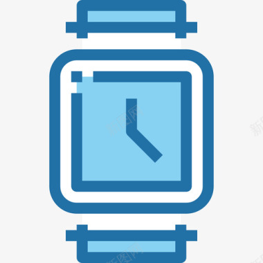智能手表设备和技术4蓝色图标图标