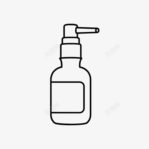 喷雾器瓶子药品图标svg_新图网 https://ixintu.com 医用喷雾器 喷雾器 瓶子 肥皂分配器 药品