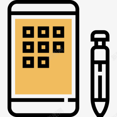 智能手机技术设备2黄影图标图标
