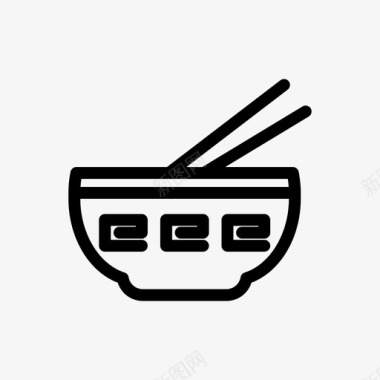 面条碗中餐图标图标