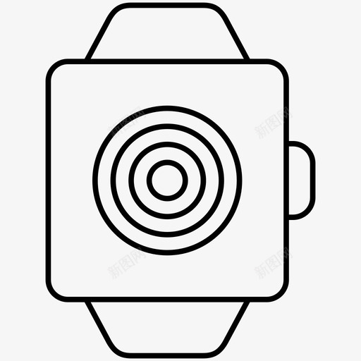 智能手表苹果手表可穿戴图标svg_新图网 https://ixintu.com 可穿戴 智能手表 智能手表轮廓图标 苹果手表
