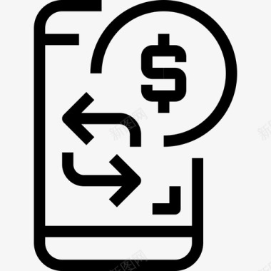 外汇银行和金融3线性图标图标