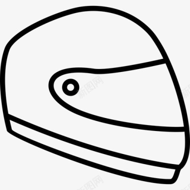 头盔摩托车线状图标图标