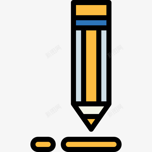 铅笔53线颜色图标svg_新图网 https://ixintu.com 线颜色 设计53 铅笔