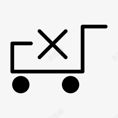 取消订单购物篮商务图标图标