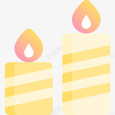 蜡烛感恩节24黄色图标图标