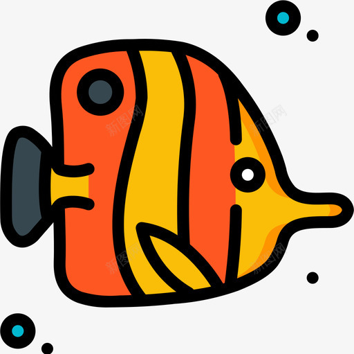 鱼类海洋生物28种线形颜色图标svg_新图网 https://ixintu.com 海洋生物28种 线形颜色 鱼类