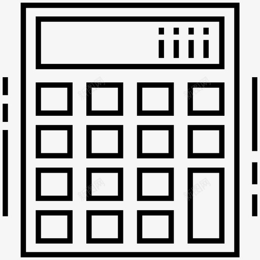 计算器加法器数字运算器图标svg_新图网 https://ixintu.com 加法器 技术设备线图标 数字运算器 计算器