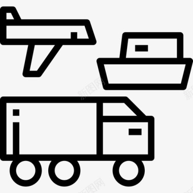 运输物流配送8直达图标图标