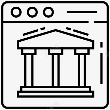银行网站数字交易网上银行图标图标