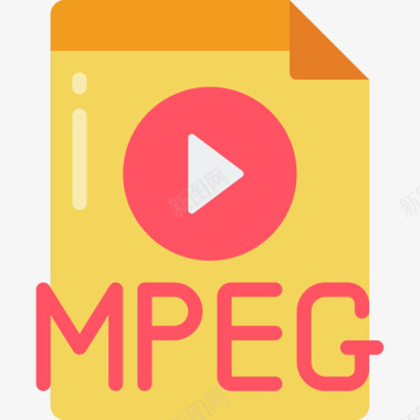 Mpeg视频制作8平面图标图标