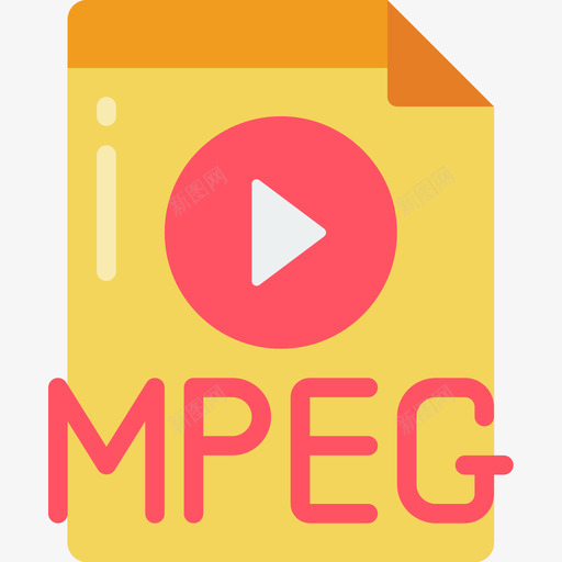 Mpeg视频制作8平面图标svg_新图网 https://ixintu.com Mpeg 平面 视频制作8