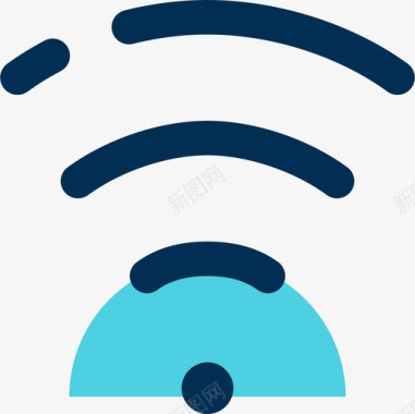 Wifi网络导航3线性颜色图标图标