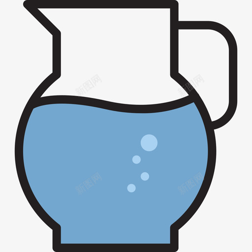 水罐咖啡35线性颜色图标svg_新图网 https://ixintu.com 咖啡35 水罐 线性颜色