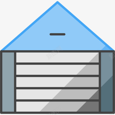 101颜色线性车库图标图标