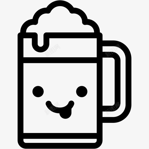 调皮啤酒饮料图标svg_新图网 https://ixintu.com 啤酒 啤酒表情线 情绪 表情符号 调皮 饮料