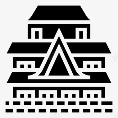 大阪城堡建筑地标图标图标