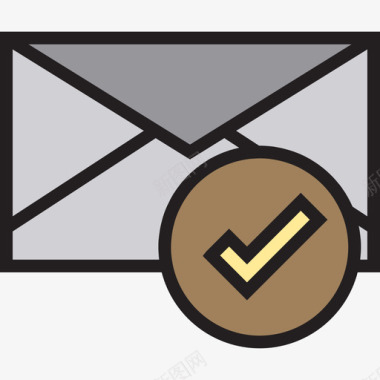 电子邮件文件9线颜色图标图标