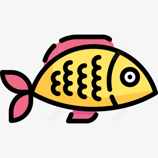 鱼类海洋生物15种线形颜色图标svg_新图网 https://ixintu.com 海洋生物15种 线形颜色 鱼类