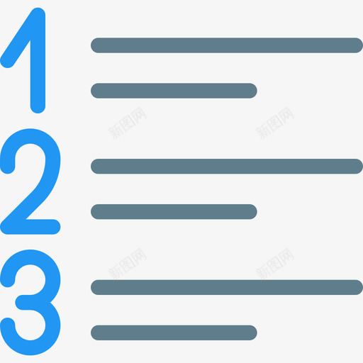 数字列表对齐和段落扁平图标svg_新图网 https://ixintu.com 对齐和段落 扁平 数字列表