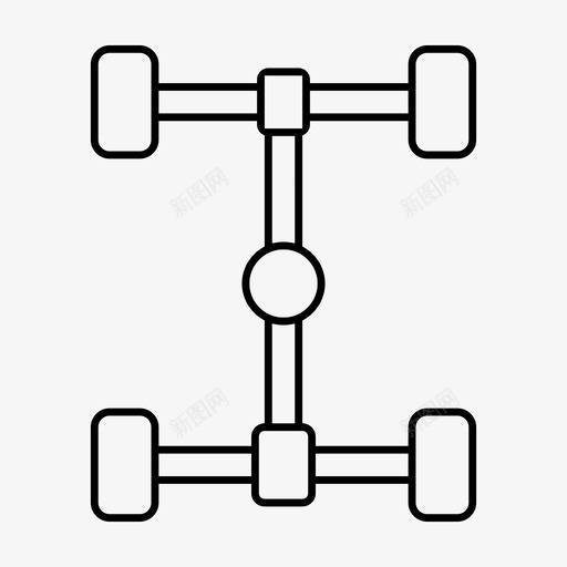 底盘车零配件运输图标svg_新图网 https://ixintu.com 底盘车 车辆 车辆线薄 运输 零配件