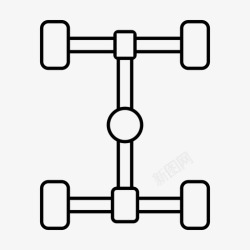 车底盘特写底盘车零配件运输图标高清图片