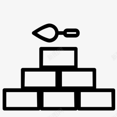 建筑砖块建筑工具图标图标